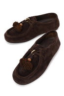 Woman Brown Lace-up Tasselled Suede Casual Shoes | Derimod