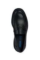 Geox Men's Black Spherica Ec7 Leather Classic Loafer | Derimod