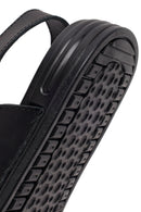 Male Black Nubuck Leather Sandals | Derimod