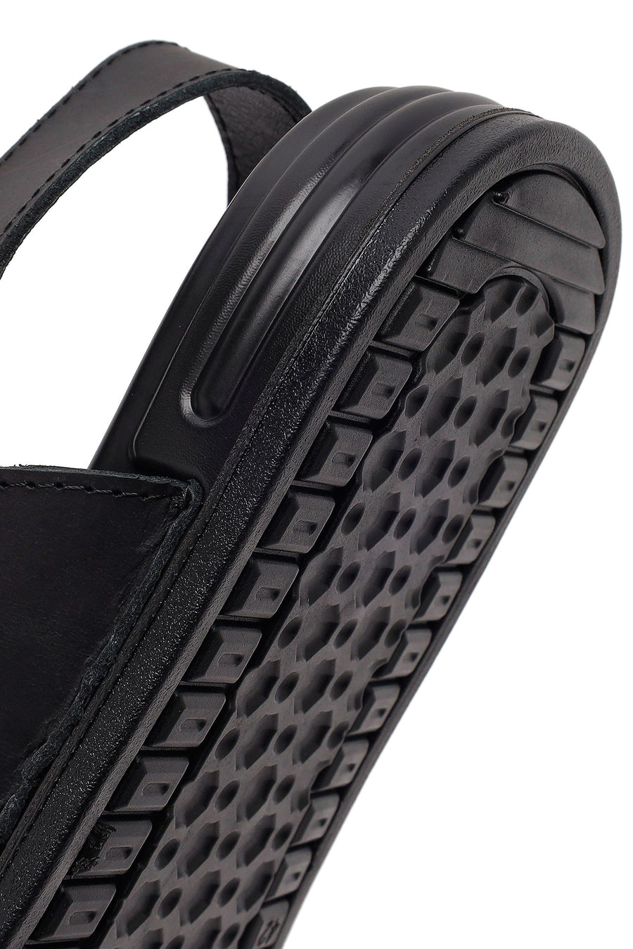 Male Black Nubuck Leather Sandals