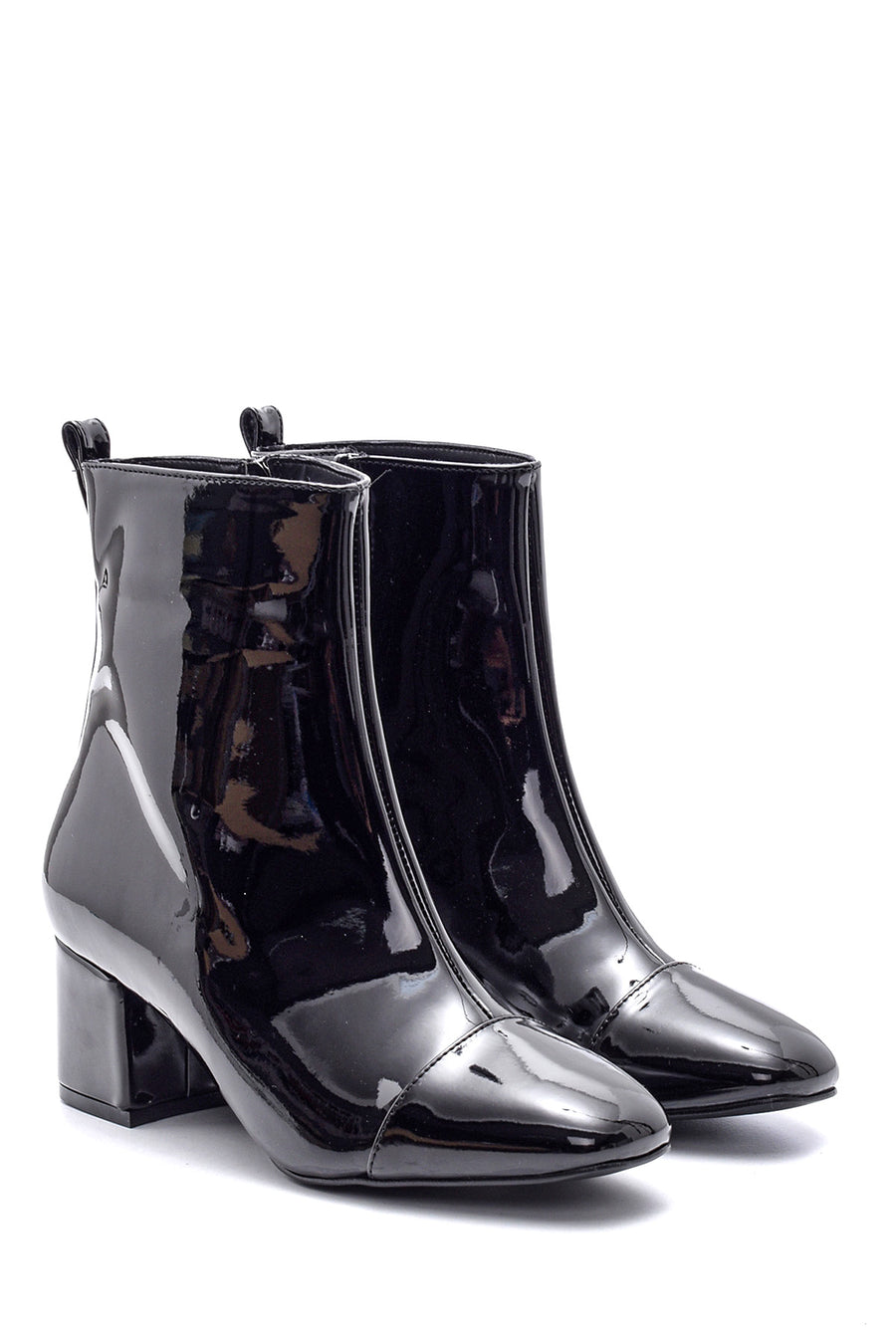 Women's Heeled Patent Leather Boots