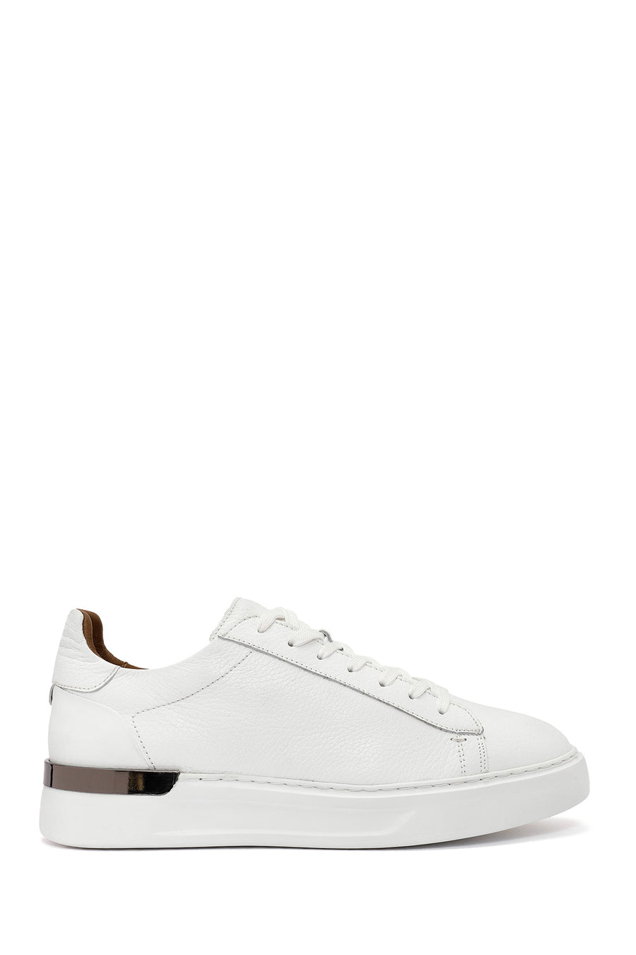 Erkek Beyaz Bağcıklı Deri Sneaker 24WFD6107FT | Derimod