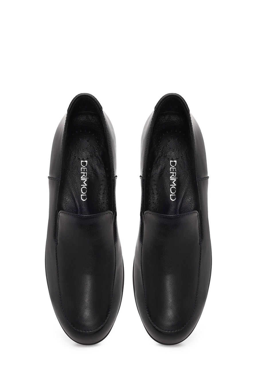 Woman Black Short Wedge-Heel Leather Comfort Shoes
