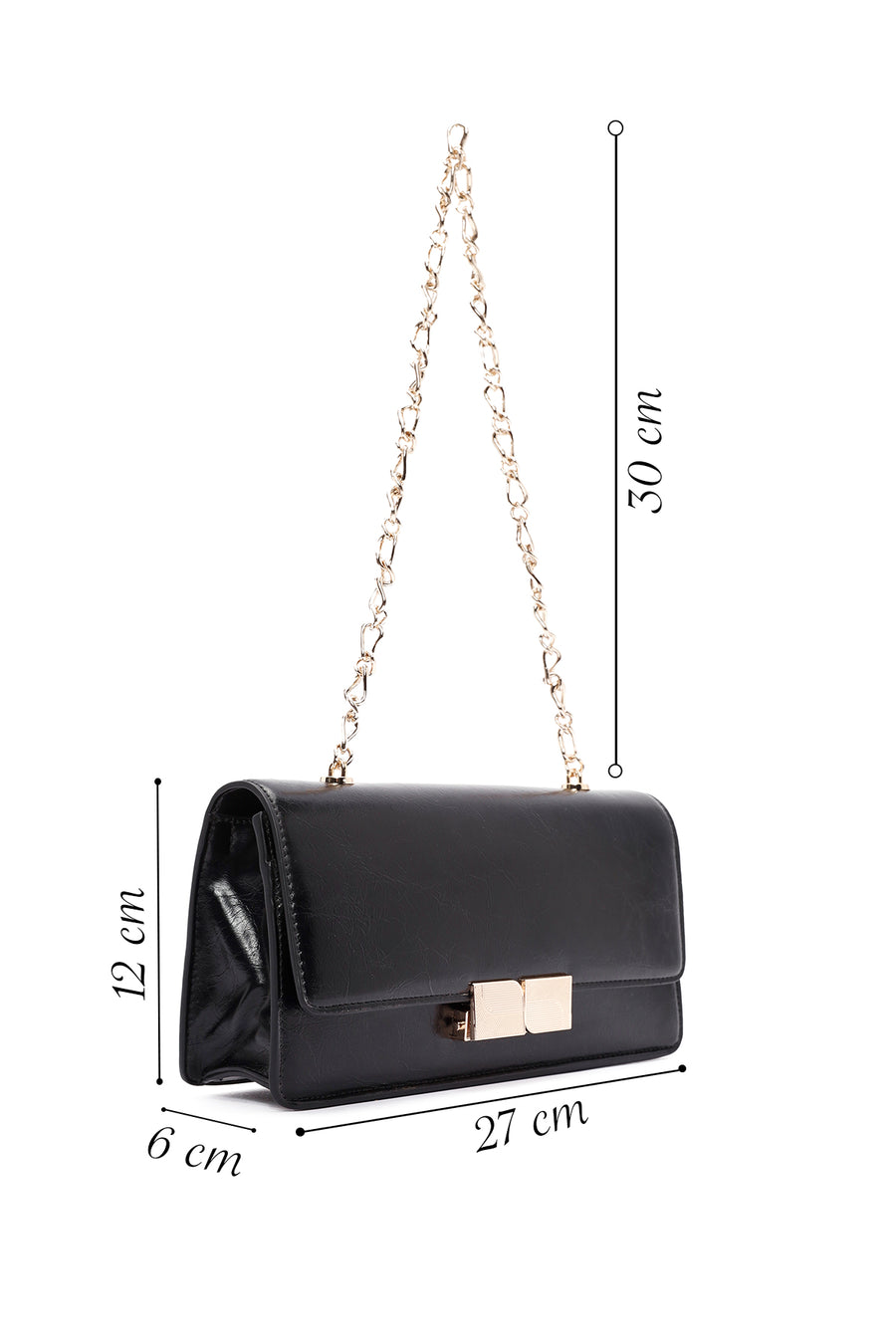 Women's Black Chain Shoulder Bag