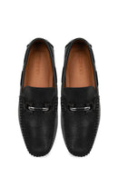 Men's Black Buckle Leather Casual Loafer | Derimod