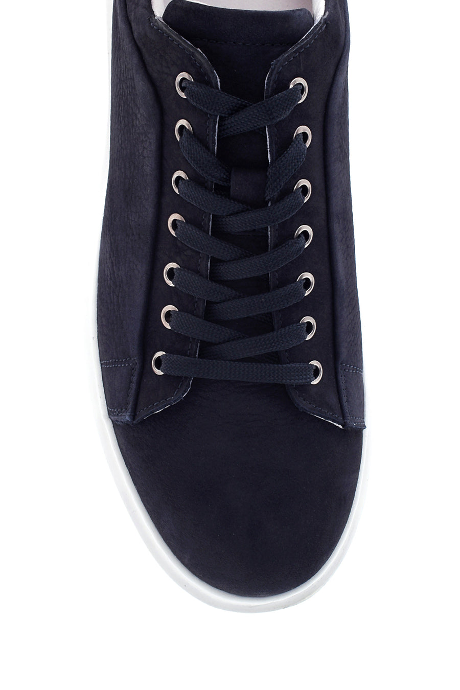 Men's Navy Blue Nubuck Leather Sneaker