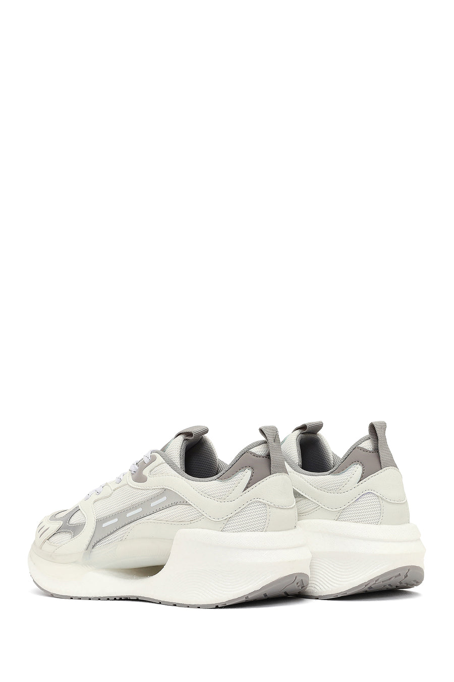 Derimod Studio Women's Silver Lace-Up Thick-Soled Sneaker