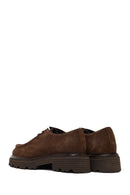 Woman Brown Lace-Up Thick-Soled Suede Masculine Shoes | Derimod