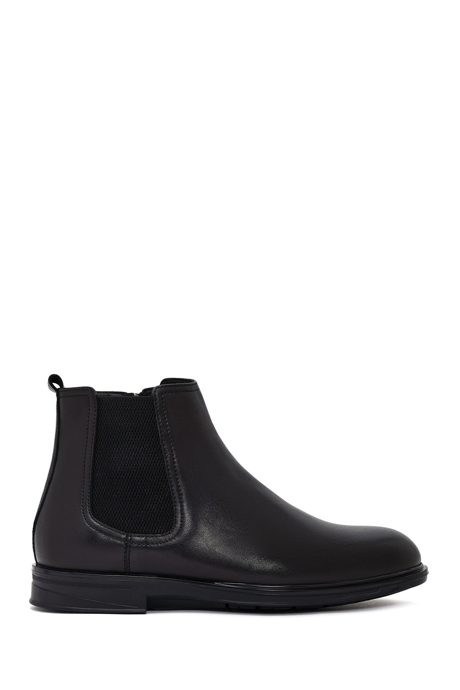 Male Black Leather Chelsea Boots 25WFD677618 | Derimod