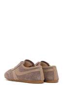 Women's Mink Lace-Up Suede Leather Sneakers | Derimod