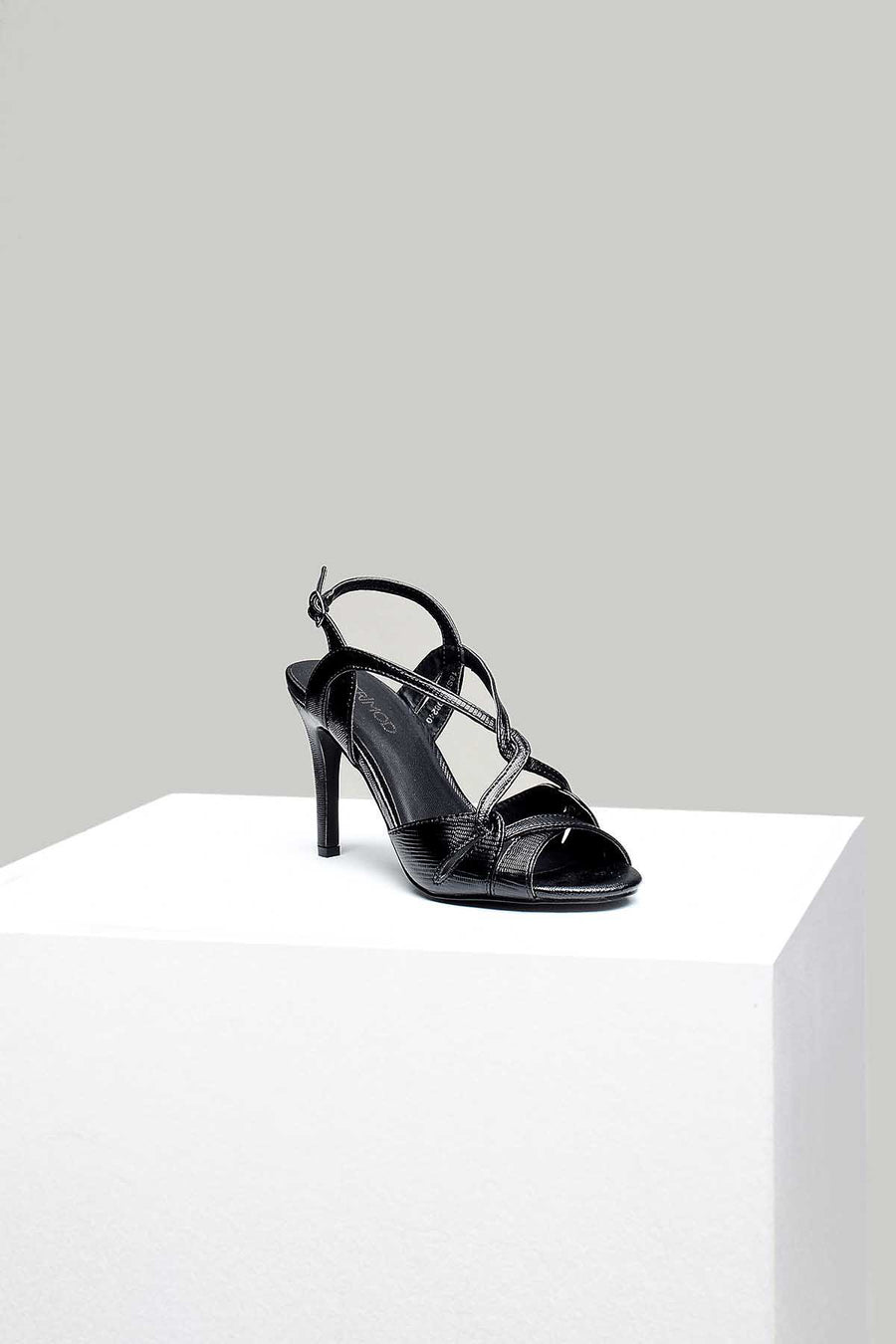 Women's Black Faux Leather Sandals 18SFD208240 | Derimod