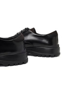 Men's Black Lace-Up Thick-Soled Leather Casual Shoe | Derimod