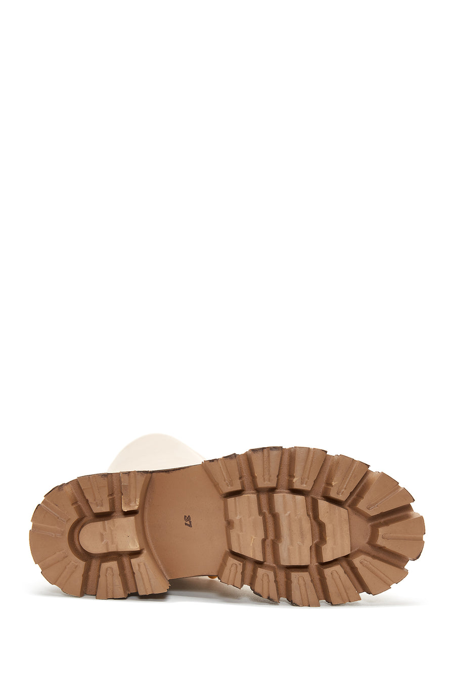 Women's Beige Chain Detailed Leather Boots