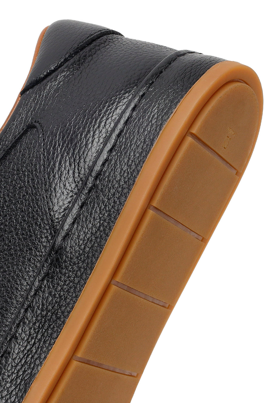 Erkek Siyah Bağcıklı Deri Sneaker