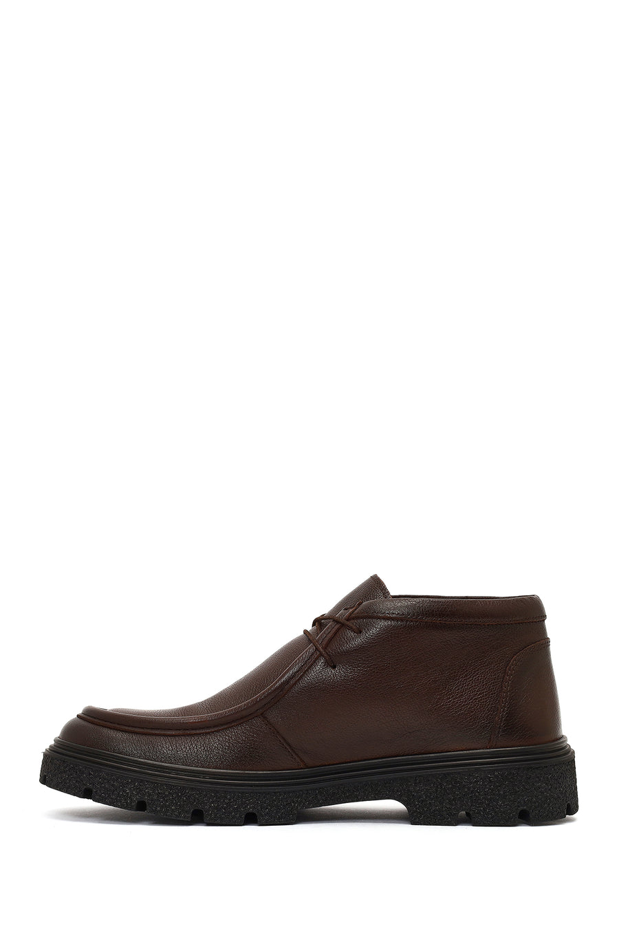 Men's Brown Lace-Up Leather Casual Boot