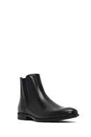 Male Black Leather Chelsea Boots | Derimod