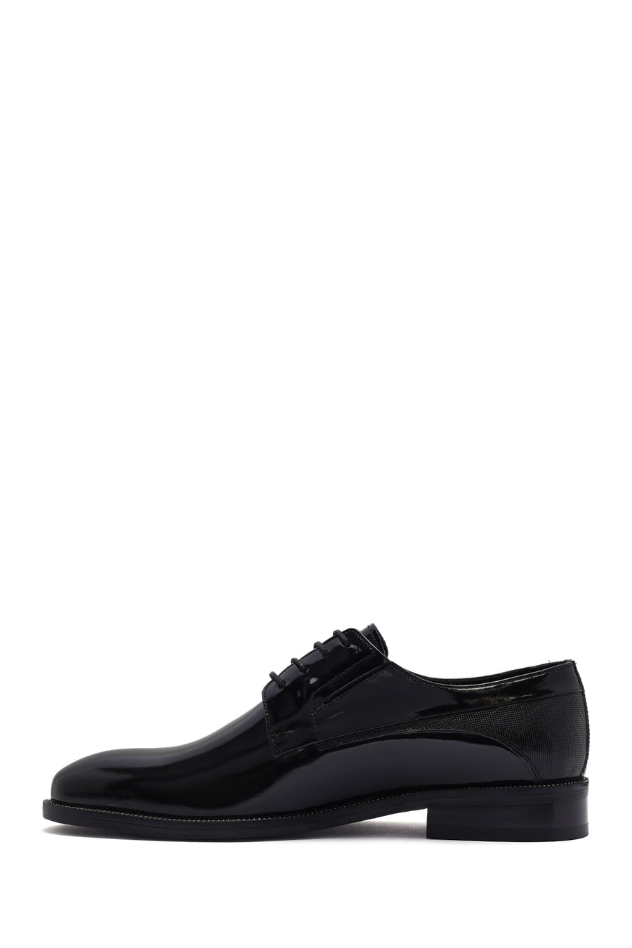 Men's Black Laced Patent Leather Classic Shoes