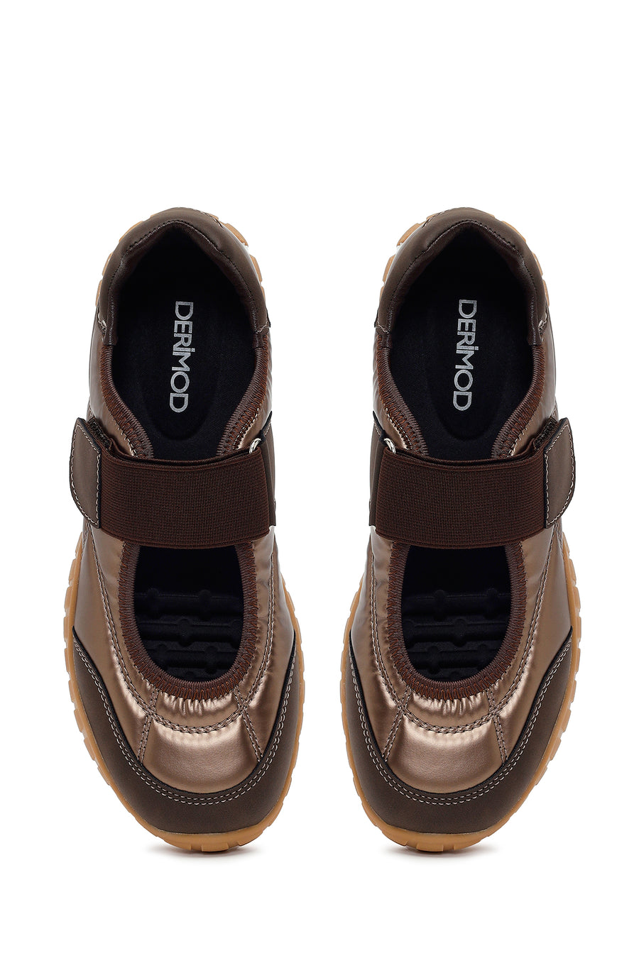 Woman Brown Strappy Sporty Ballerine flats