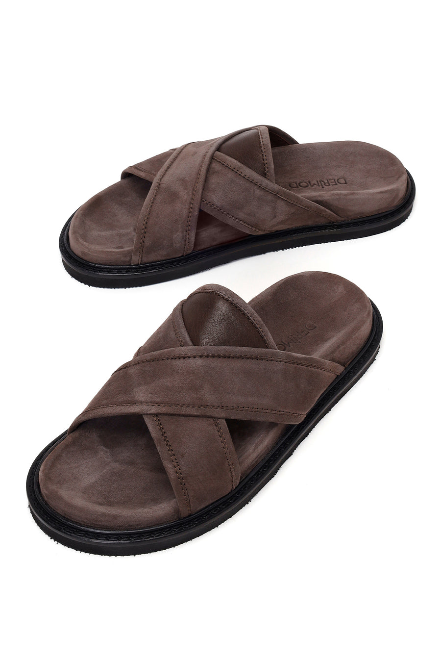 Male Brown Suede Slipper