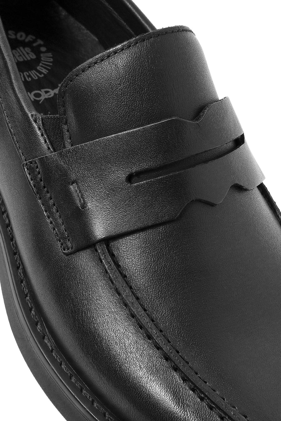Erkek Siyah Deri Casual Loafer