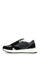 Kadın Siyah Bağcıklı Kalın Tabanlı Deri Sneaker | Derimod