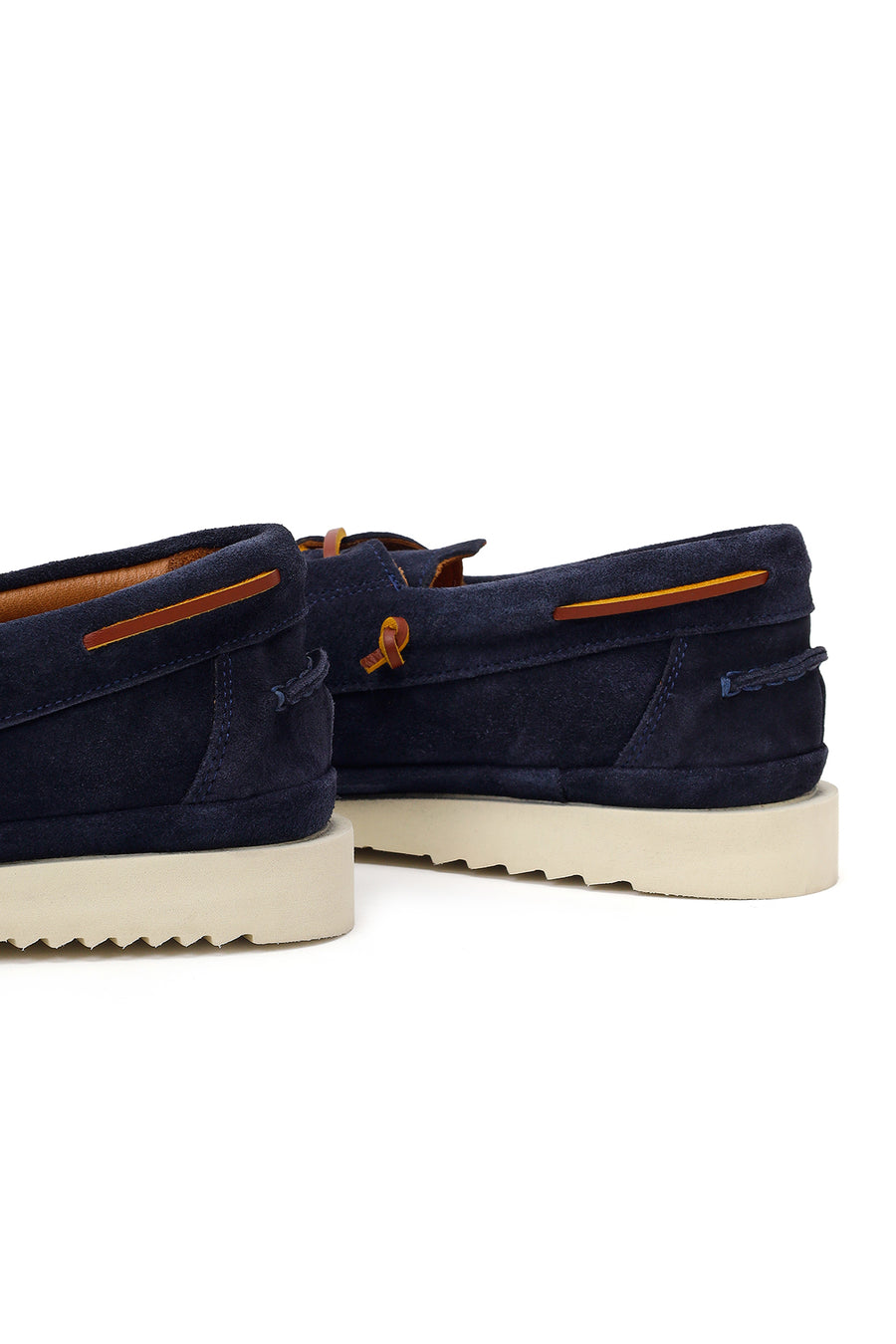 Men's Navy Blue Lace-up Suede Leather Casual Shoes