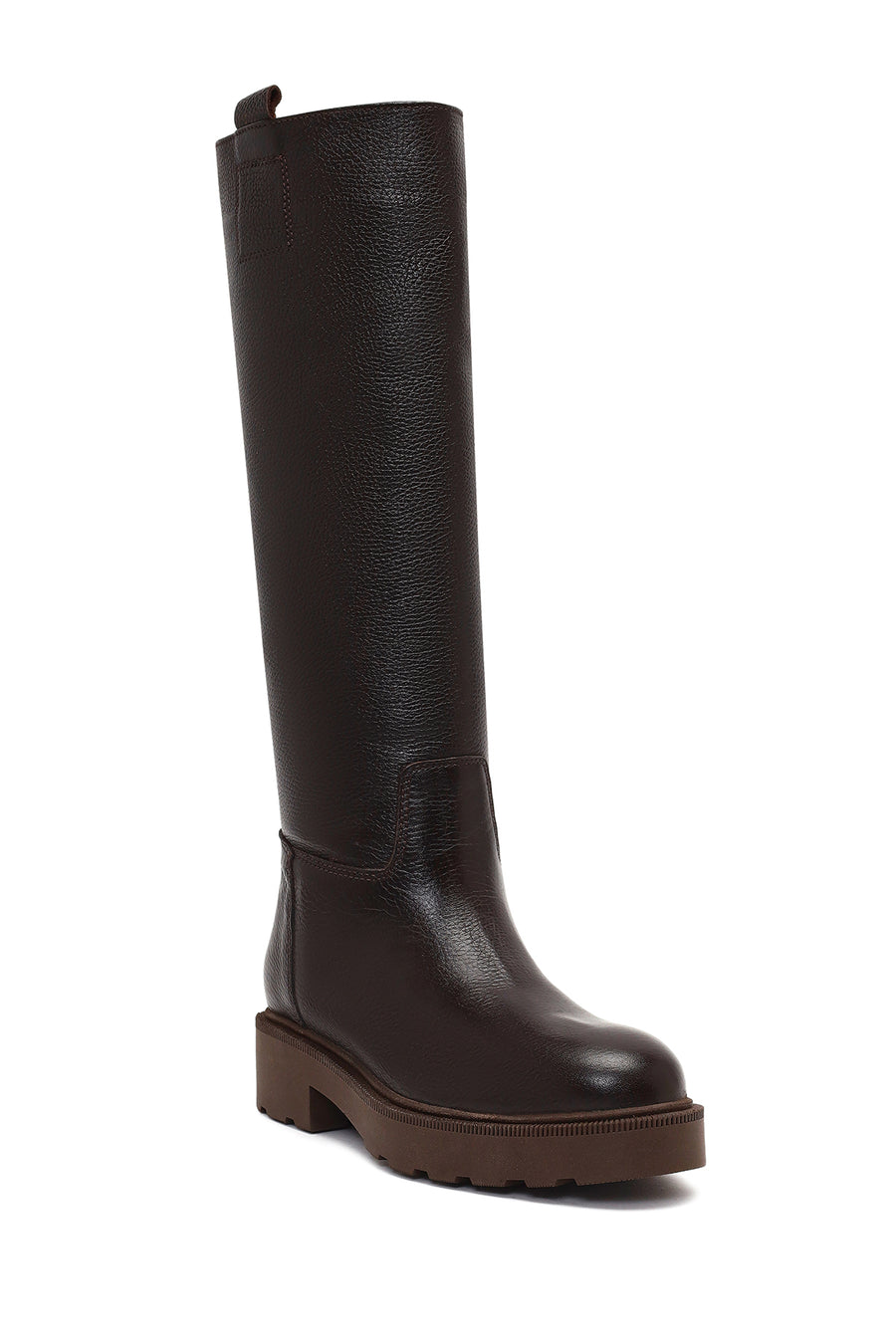 Women's Brown Thick-Soled Leather Boot