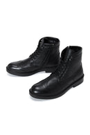 Men's Leather Zippered Boots | Derimod