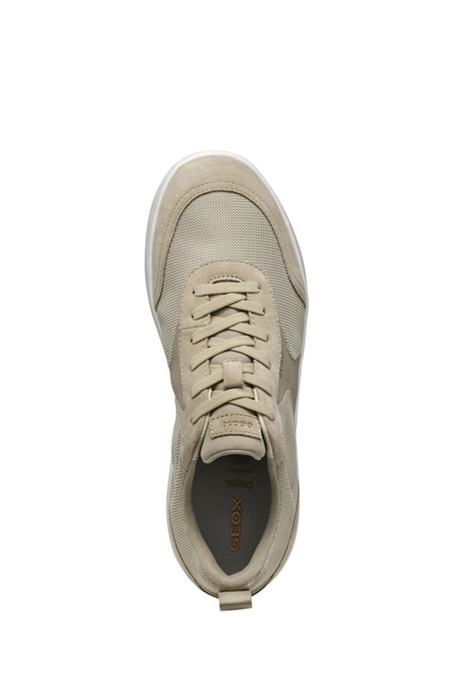 Geox Erkek Bej U Xtors D - Mesh + Suede Bağcıklı Süet Deri Sneaker