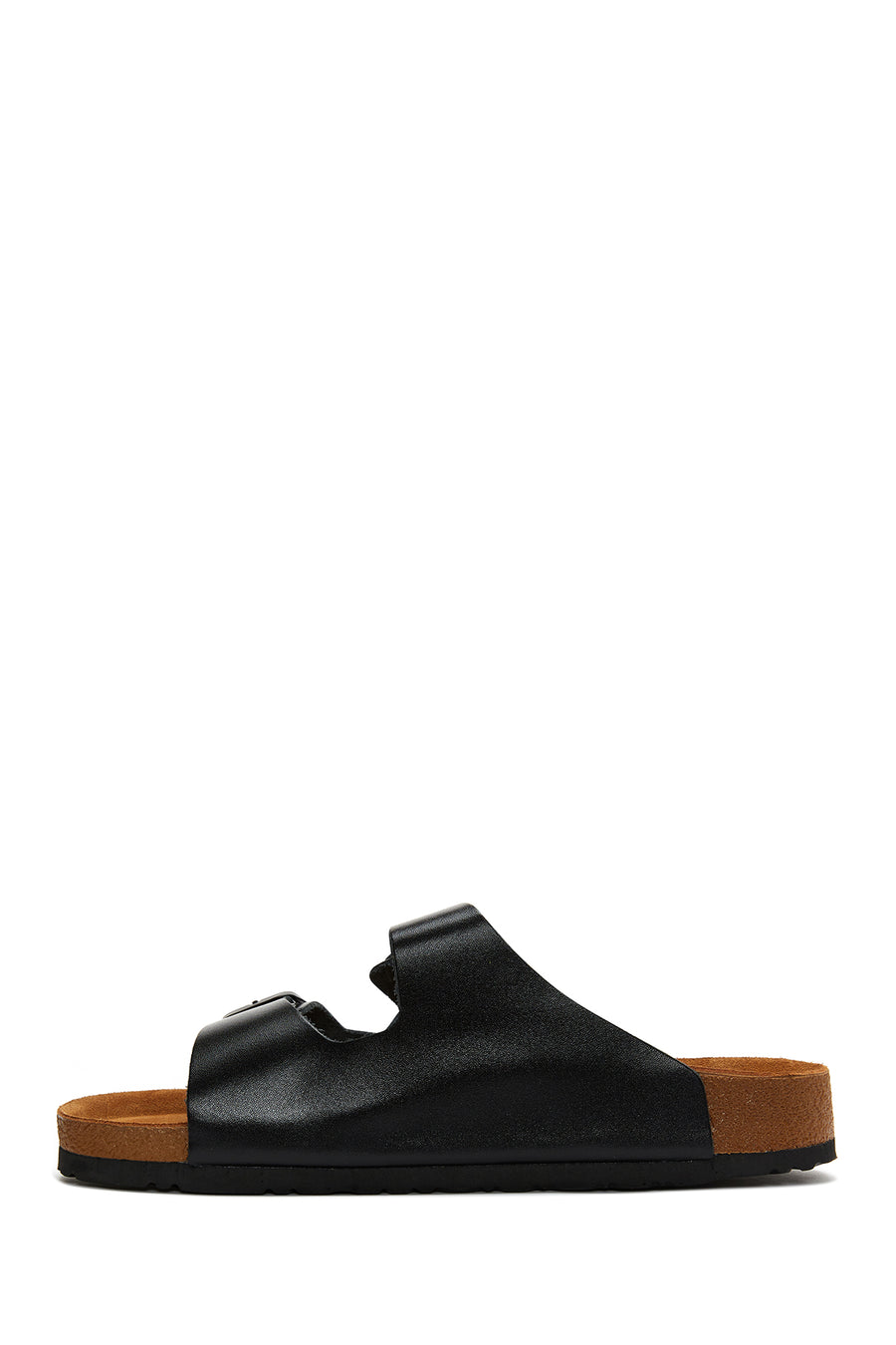 Men's Leather Double Buckle Slippers
