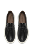 Men's Black Leather Casual Loafer | Derimod
