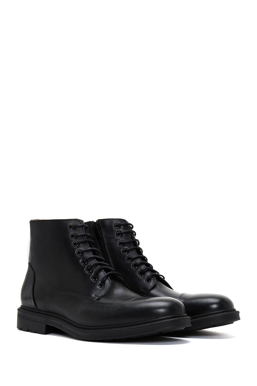 Men's Black Leather Casual Boots