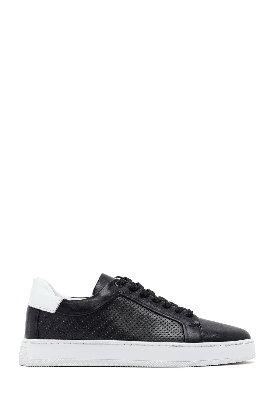 Men's Black Lace-up Leather Sneaker 25SFD750918 | Derimod