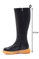 Women's Leather Thick Sole Boots | Derimod