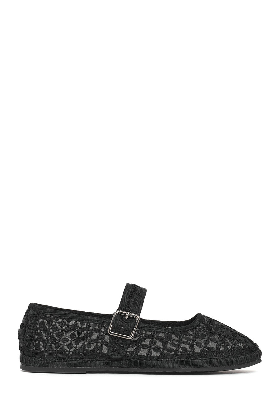 Women's Black Buckle Espadrilles 26PFD20596F | Derimod