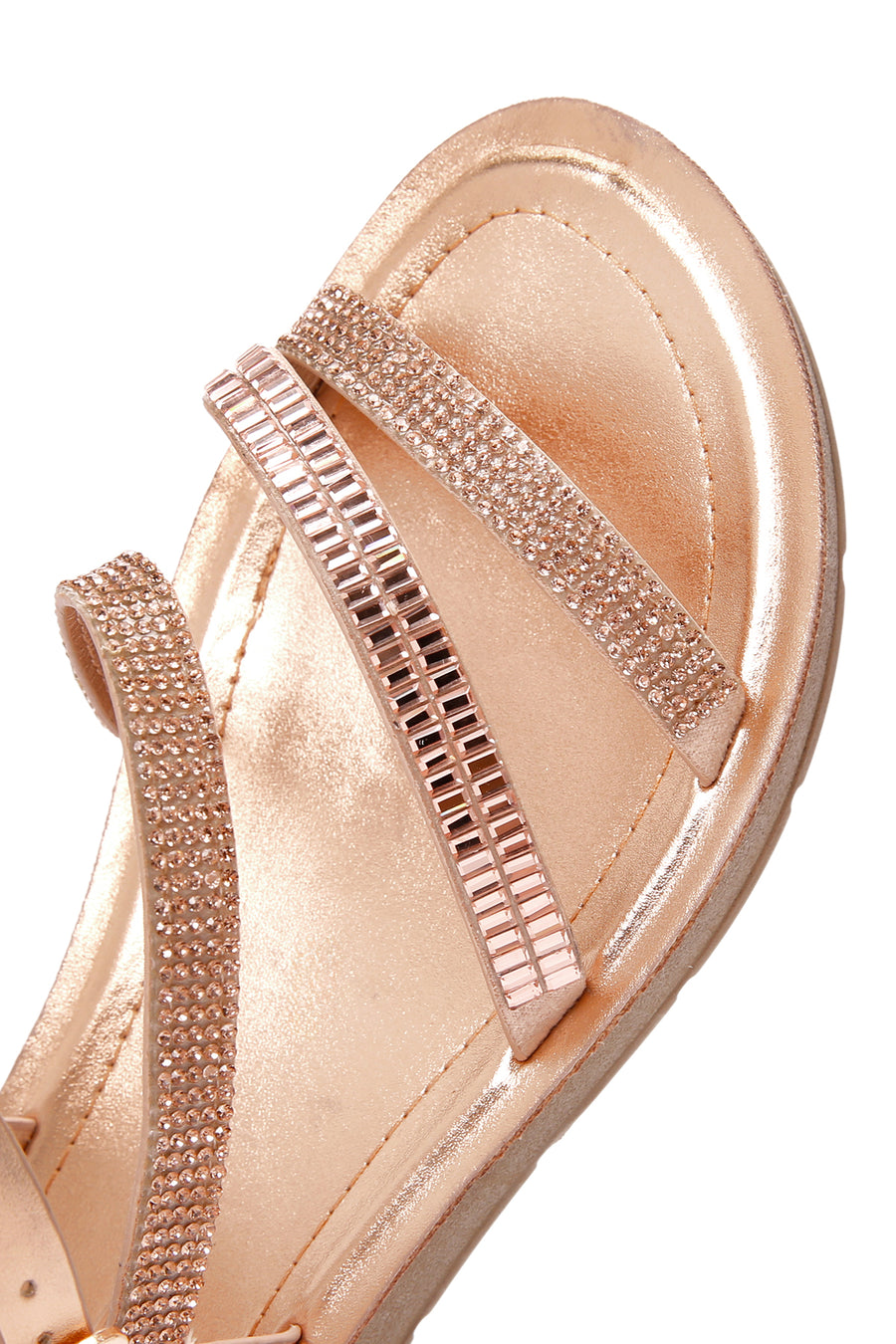 Women's Pink Back Strap Stoned Sandals