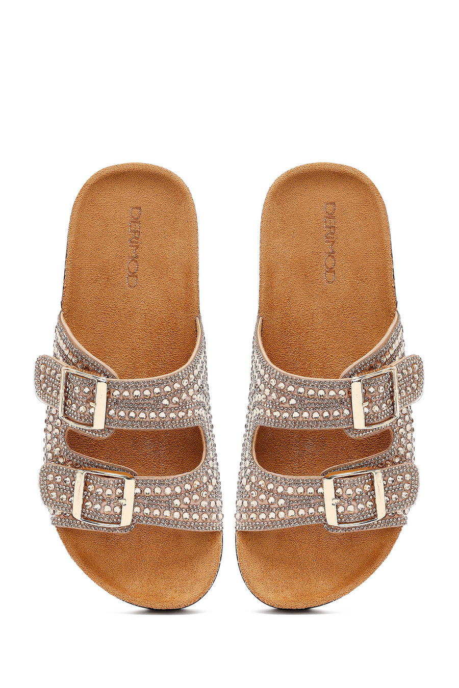 Women's Gold Stone Slippers