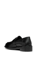 Geox Kadın Siyah Walk Pleasure Deri Maskülen Loafer | Derimod