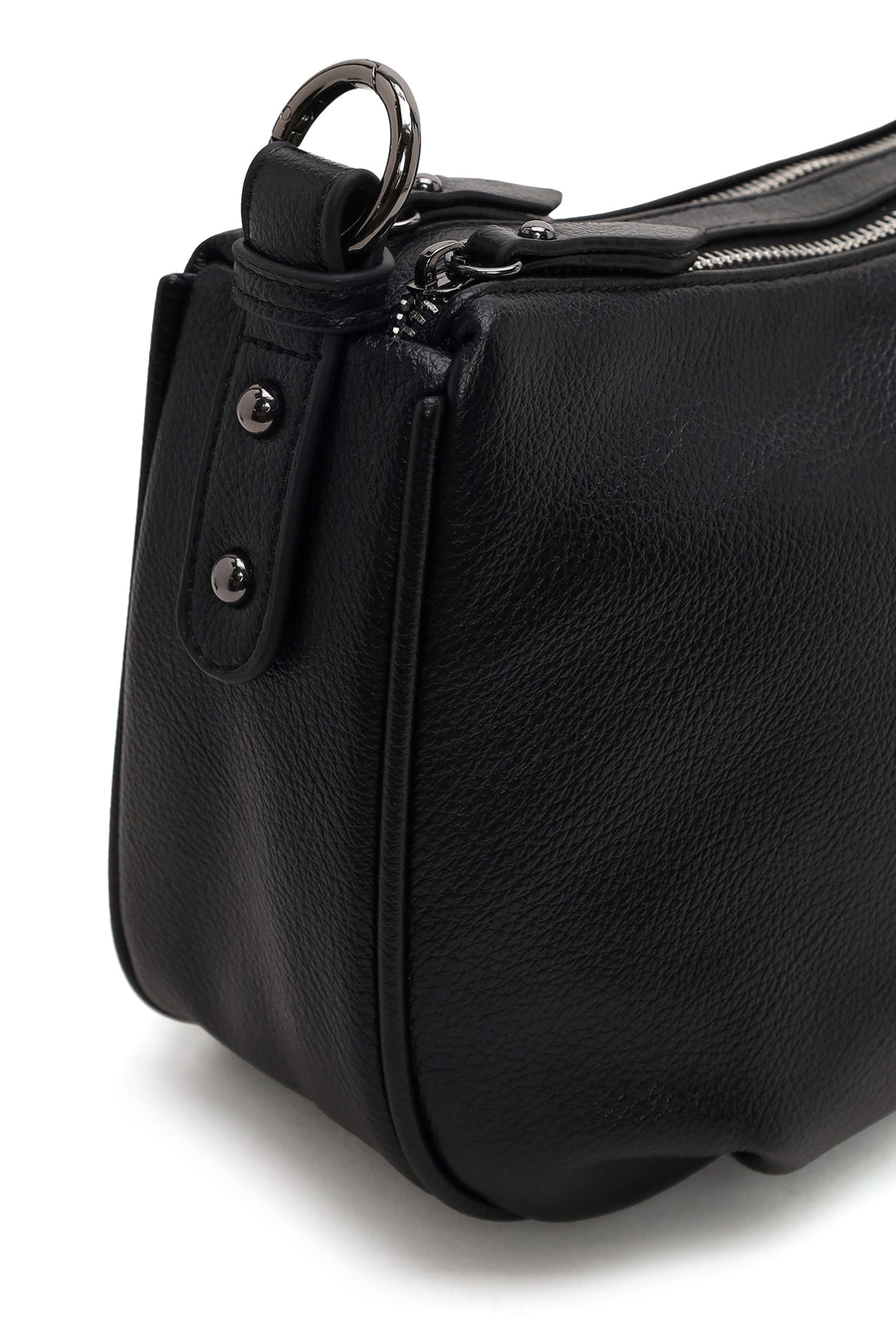Woman Black Long-Strap Casual Shoulder Bag