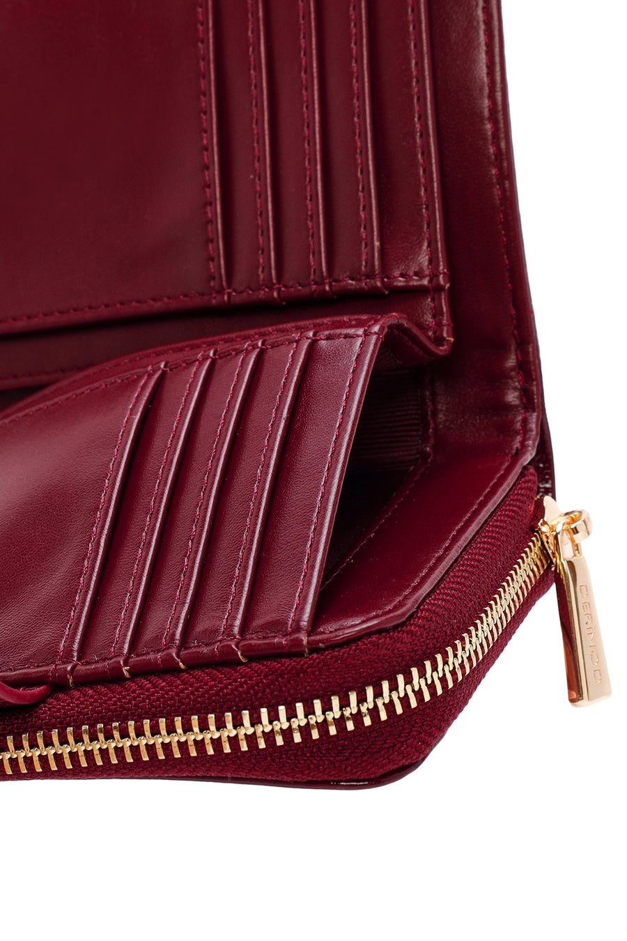 Women's Burgundy Patent Leather Wallet