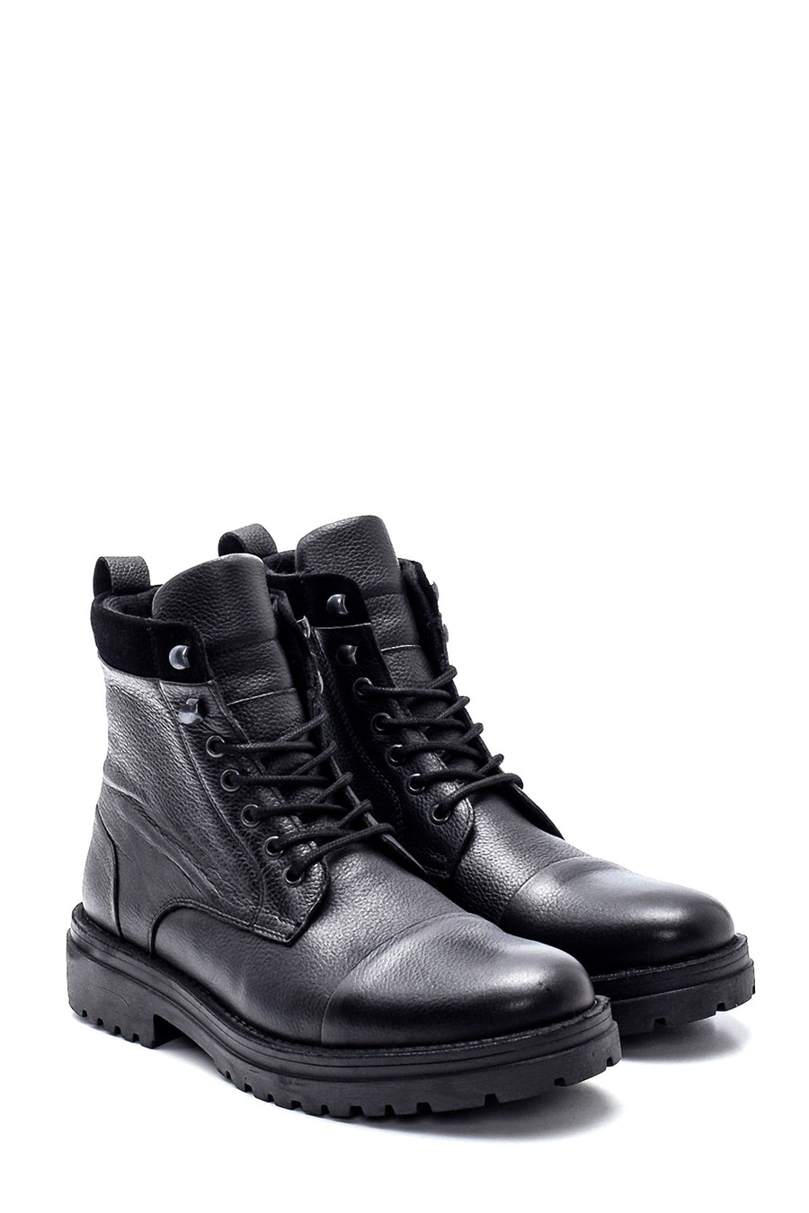 Men's Leather Zippered Boots