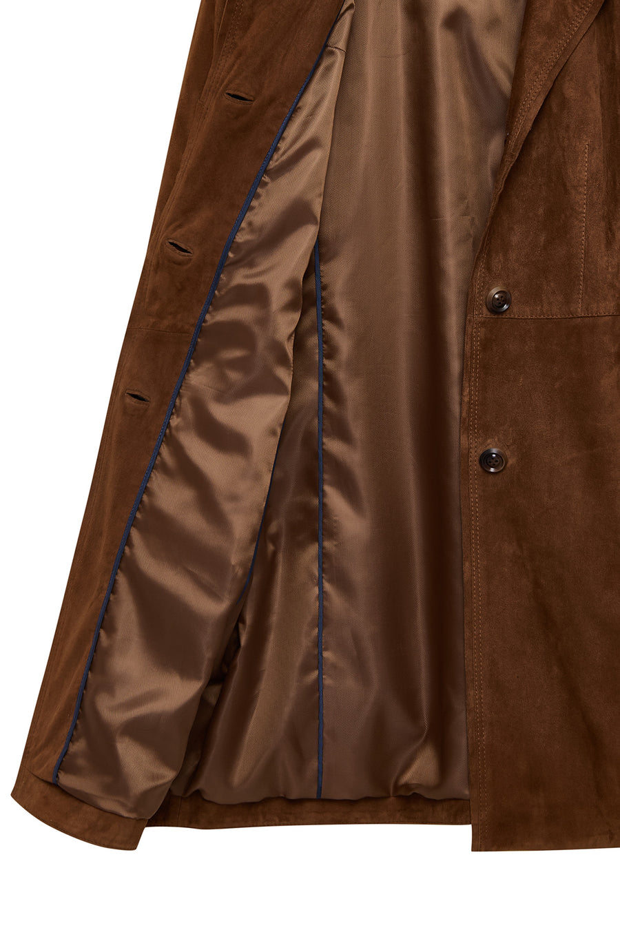Tara Women's Brown Suede Leather Coat