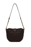 Woman Brown Long-Strap Printed Shoulder Bag | Derimod
