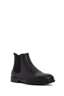 Male Black Leather Chelsea Boots | Derimod