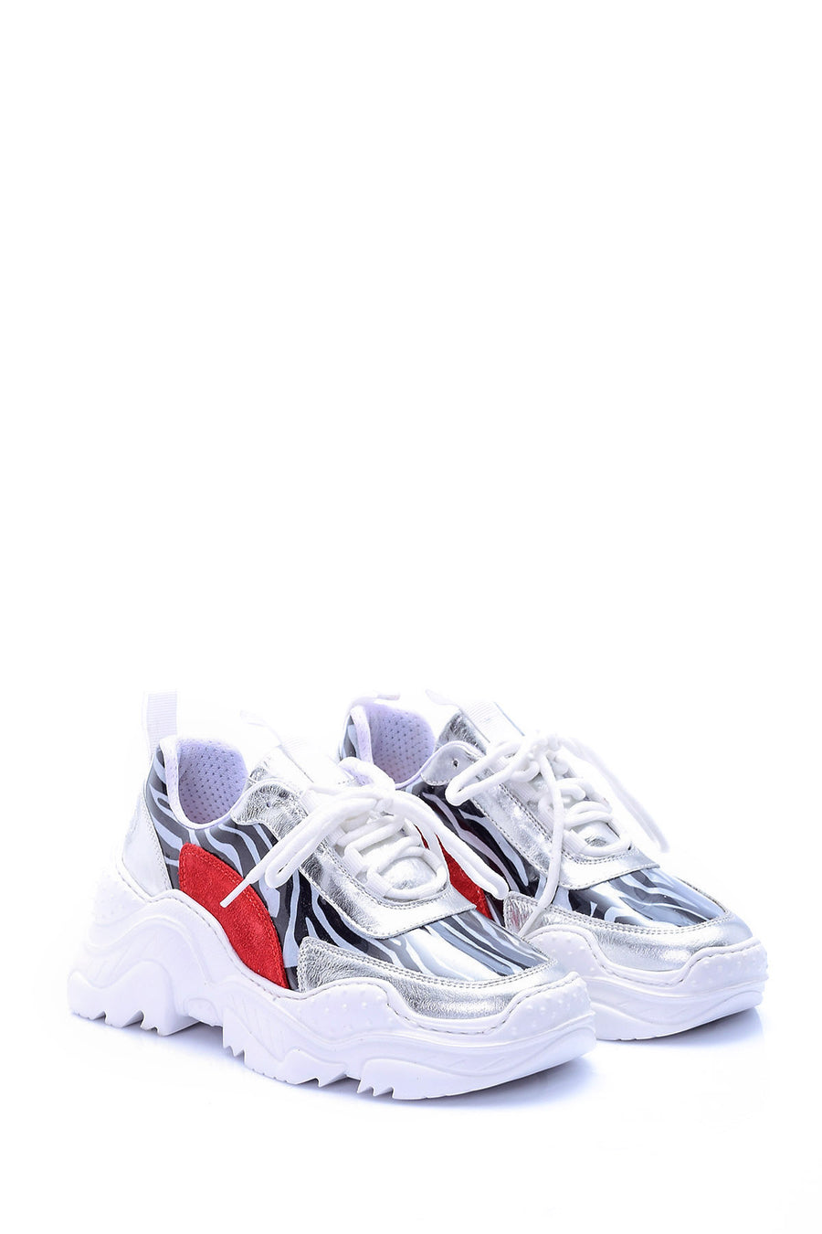 Women's Silver Detailed Sneaker