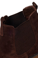 Male Brown Suede Chelsea Boots | Derimod