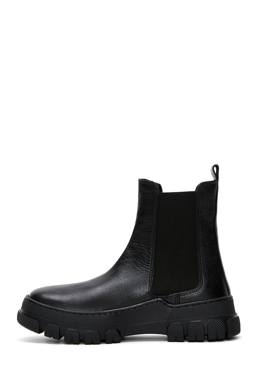 Women's Black Leather Chelsea Boots
