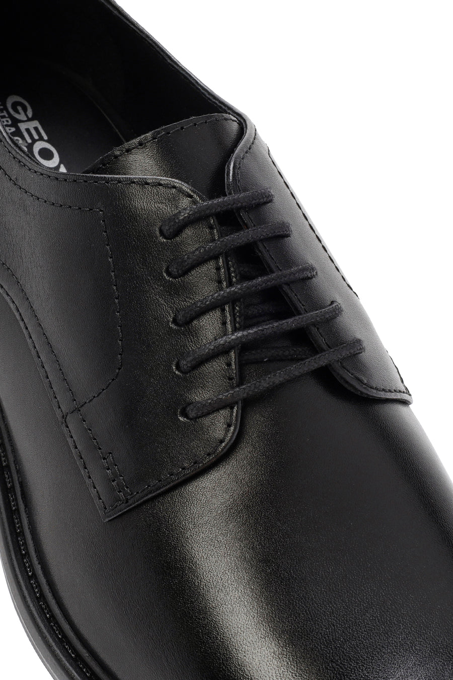 Geox Men's Black Walk Pleasure Lace-up Leather Classic Shoes