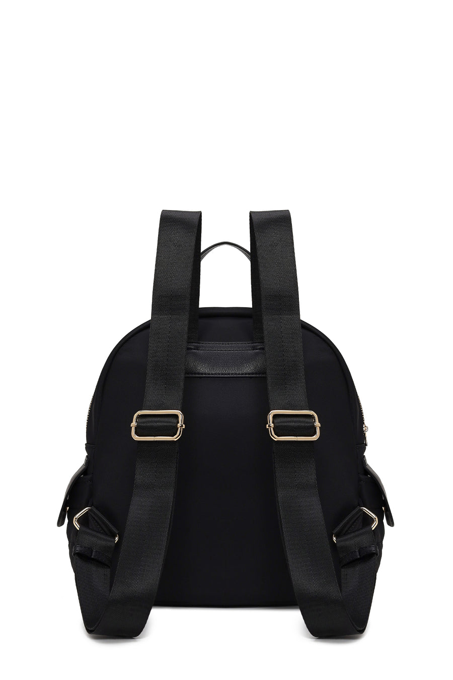 Woman Black Fabric Backpack