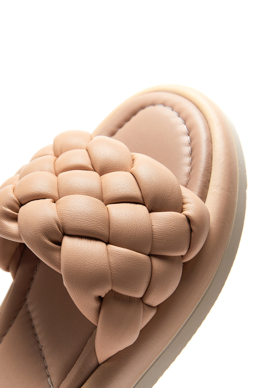 Women's Beige Knitted Comfort Slippers